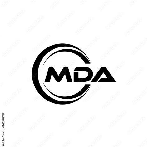 MDA letter logo design with white background in illustrator, vector ...