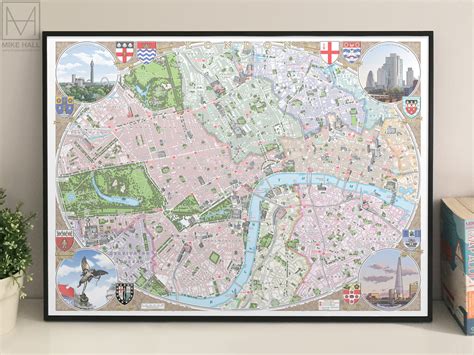 Illustrated map of central London :: Behance