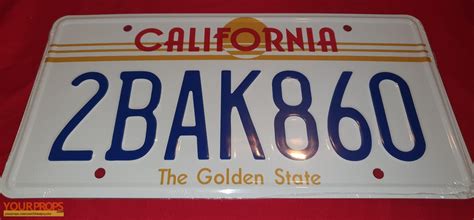 Back To The Future Toyota License Plate replica movie prop