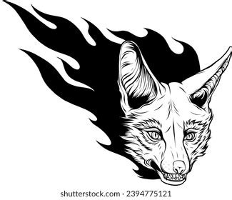 Fox Head Outline Sketch Vector Stock Vector (Royalty Free) 2394775121 ...