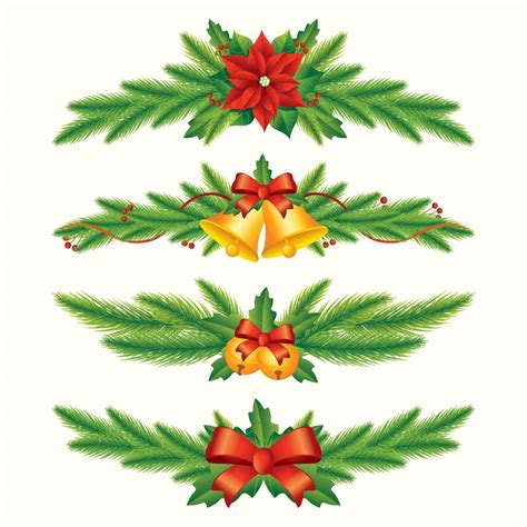 Set of Christmas Garland 13980817 Vector Art at Vecteezy