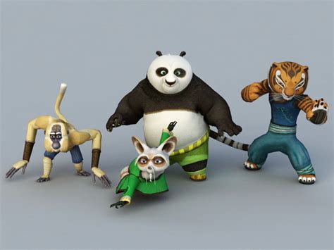 Kung Fu Panda Characters 3D model Download for Free