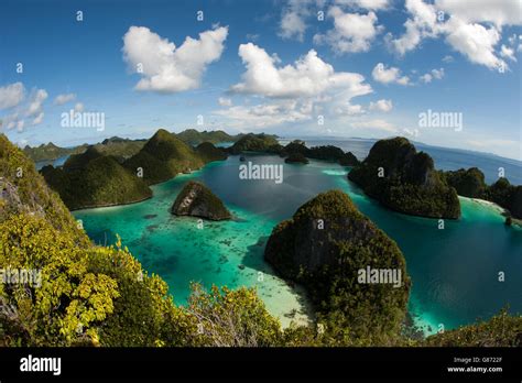 Tropical islands and bays, Sorong, West Papua, Indonesia Stock Photo ...