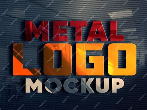 Premium PSD | Metal logo mockup 3d logo mockup PSD Glossy Logo Mockup ...