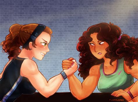 Tiny women arm wrestling by FlopyLopez on DeviantArt