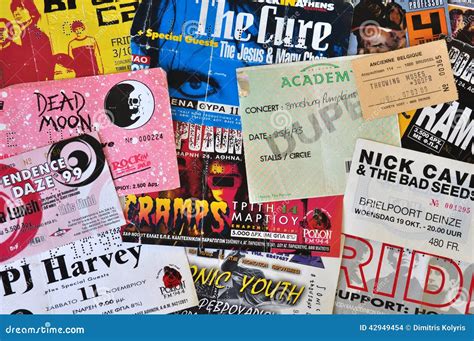 Rock Music Live Concert Tickets Editorial Stock Image - Image of bands ...