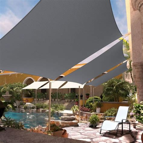 Outdoor Waterproof Sun Shade Sail Opaque Privacy Protection Canopy for ...