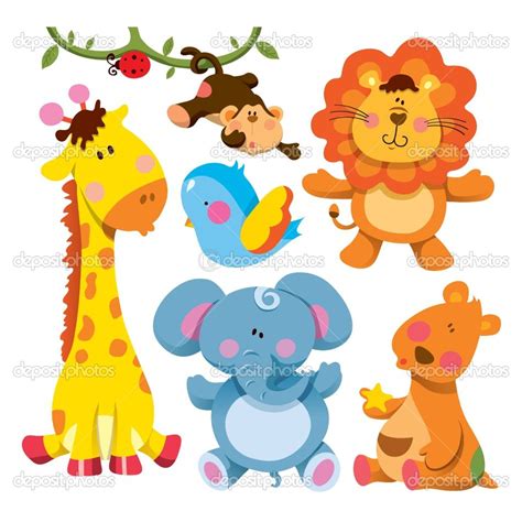 cartoon baby animals | Cute Animal Collection | Stock Vector © Hendri ...