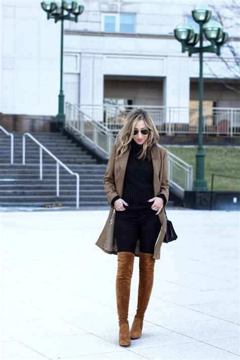 Closet staples // Black and brown outfit with OTK boots - Lilly Style