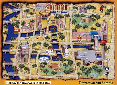 Map Of Hotels Near Riverwalk In San Antonio Texas - Printable Maps