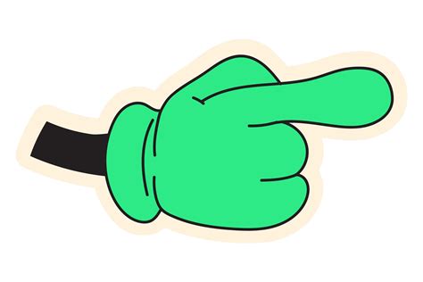 Pointing Finger Gesture in Retro Cartoon Graphic by smartstartstocker ...