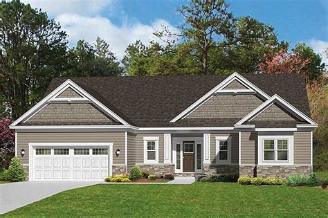 Ranch Style House Plan - 3 Beds 2.5 Baths 1796 Sq/Ft Plan #1010-101 ...