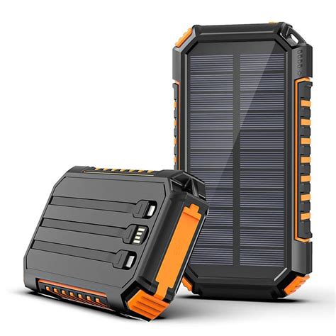 Riapow Solar Charger 30000mAh High Capacity Solar Power Bank with Built ...