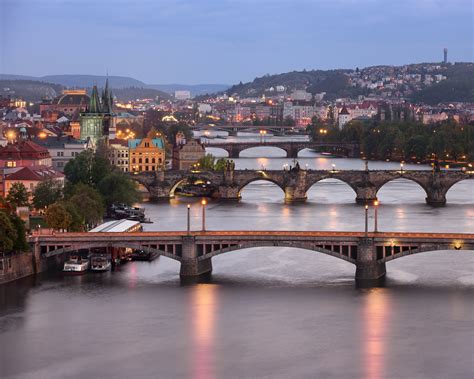 Vltava River and Prague Bridges - Anshar Photography