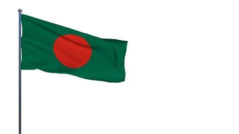 Bangladesh Flag Waving in The Wind 3D Rendering, National Day ...