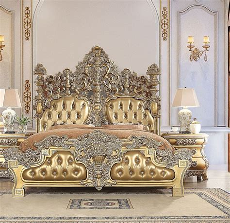 Acme Furniture Seville ACM-BD0045-BR-S1, Seville Tan Gold 2pc Bedroom ...