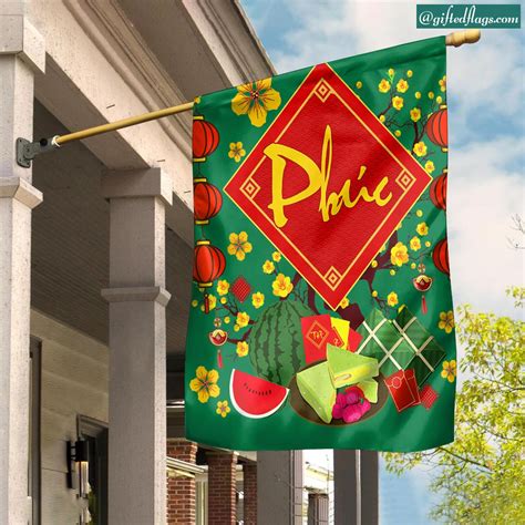 Vietnamese Tet Abundance Phuc Loc Tho Tet Lunar New Year Garden Flag ...