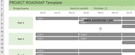 Project RoadMap Template Excel