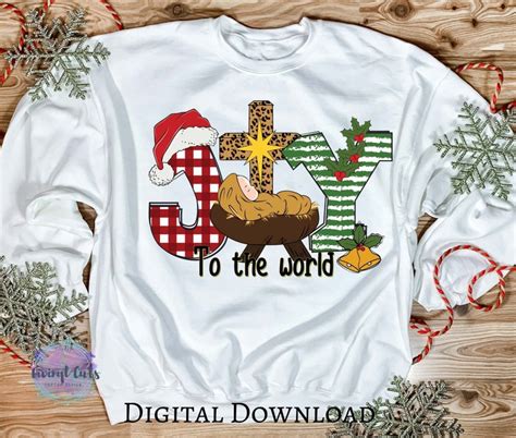 Joy to the World Png Nativity Scene Png Baby in a Manger - Etsy