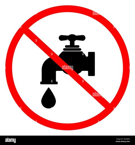 no water icon on white background. stop water leak symbol. do not drink ...