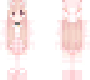 winter pink cat girl | Minecraft Skin