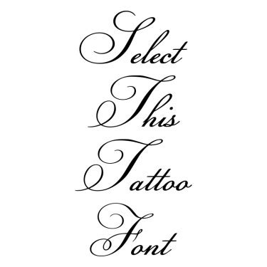 Cursive Tattoo Font