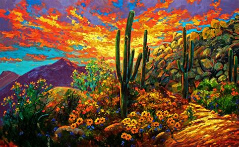 Painting : "Desert Sunset Original Oil" (Original art by Schaefer/Miles)