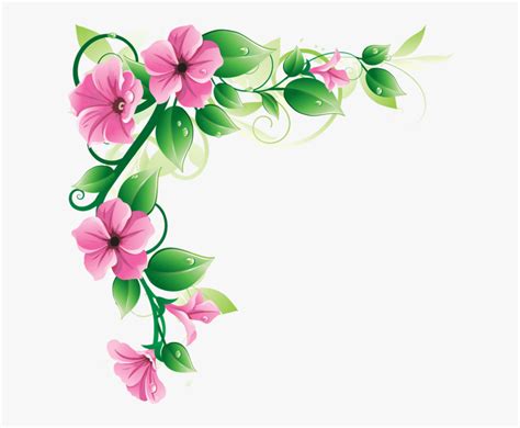 Flower Bottom Border Png - Transparent Border Flower Clipart, Png ...