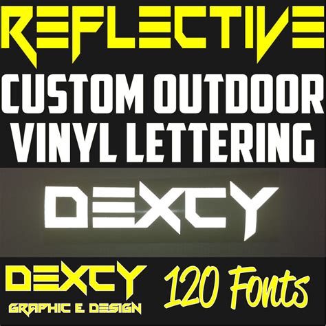 Custom Reflective Vinyl Decal Stickers Lettering. Custom Vinyl Letters ...