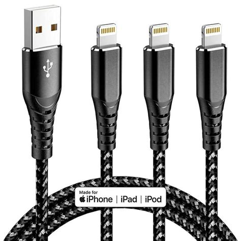 Bkayp 3 Pack 6ft iPhone Charger Cables Lightning to Usb Cable for ...