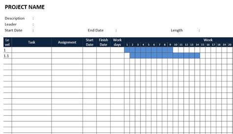 Gantt Chart Word Template