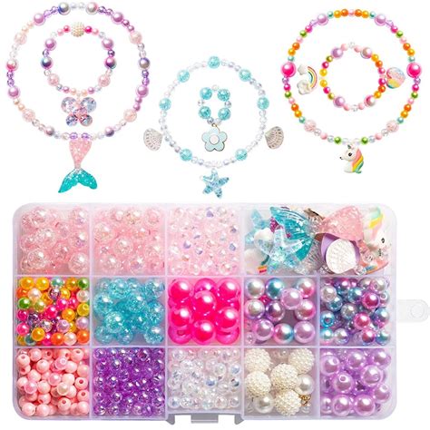 DIY Bead Jewelry Making Kit for Kids Girls Jewelry Making Kit for Girls ...