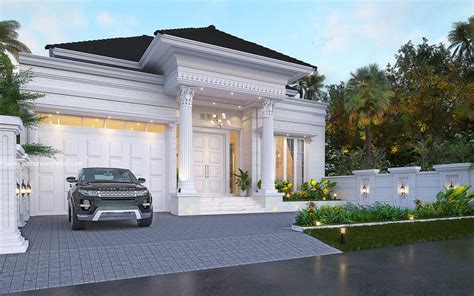 Desain Rumah Klasik Modern 1 Lantai Bapak INR 1393 di Jakarta