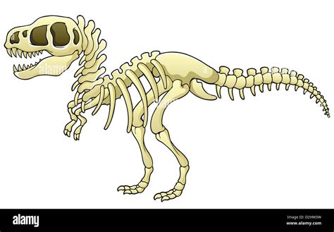 Tyrannosaurus skeleton image - picture illustration Stock Photo - Alamy