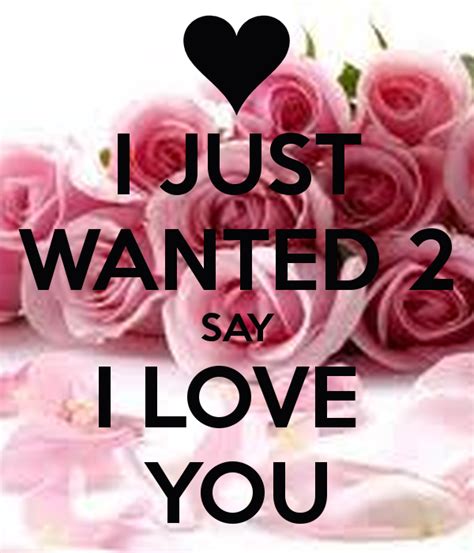 Just Wanted To Say I Love You Quotes. QuotesGram