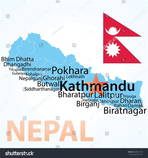 Map Of Nepal With Major Cities - Callie Veronike