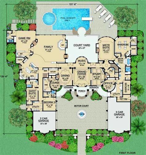 Modern Mansion Floor Plans With Basement - Image to u