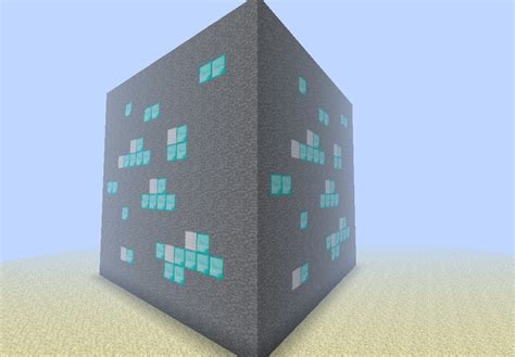 Diamond ore 3D pixelart Minecraft Project