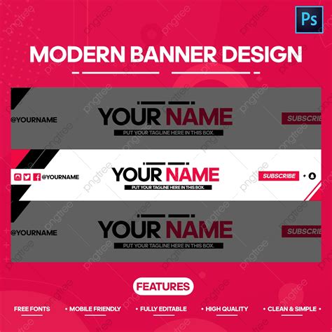 Youtube Banner Psd Template