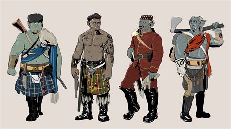 [ART][OC] Orcs from my BLACKPOWDER series! (Commissions open!) : r/DnD