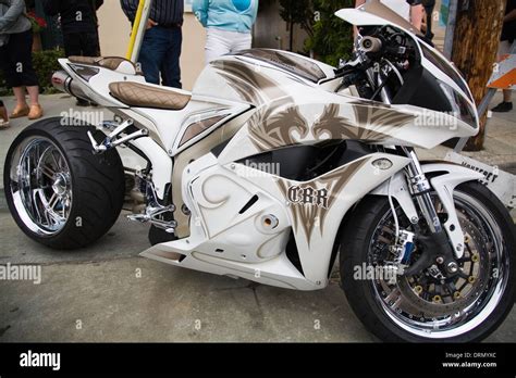 Custom Honda CBR Motorcycle, Monterey, CA, California, USA Stock Photo ...