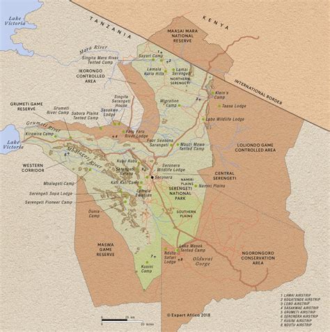 Map of Serengeti national park | Serengeti national park Tanzania