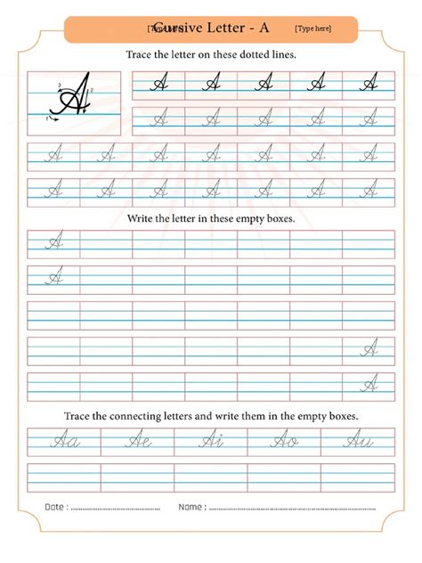 Cursive Capital Letters Worksheet | PDF