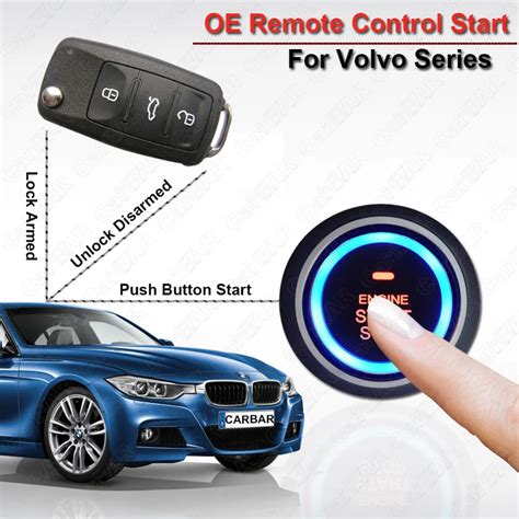 Car Engine Push Start Button Car Alarm for Volvo Keyless Go System Door ...