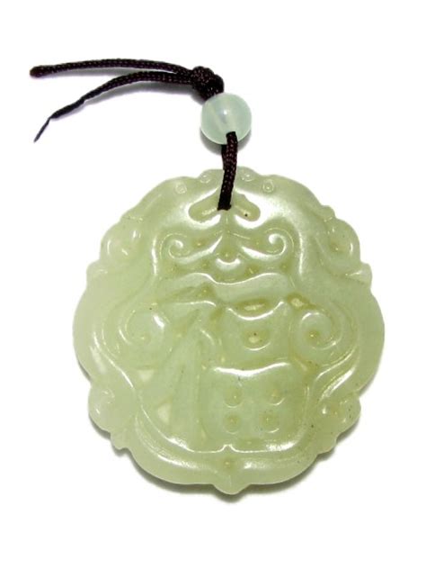 Exquisite Chinese Jade Pendant of Good Fortune Symbol