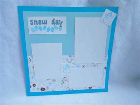 Snow Day 12 X 12 Premade Scrapbook Page Winter Themed - Etsy