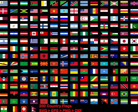 199 Country Flags - Etsy