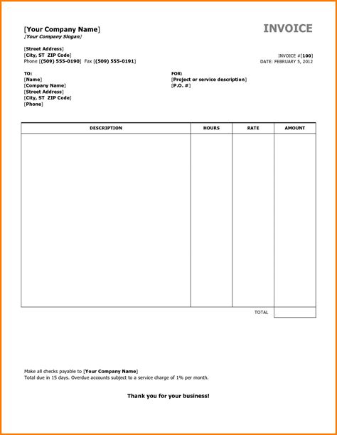 Make An Invoice In Google Docs | Invoice Template Ideas