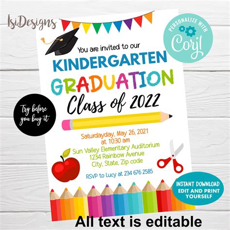 Preschool Graduation Invitation