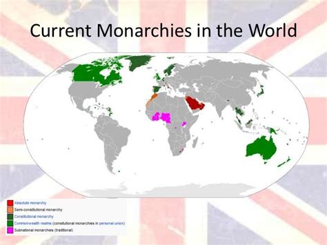 World Map Countries Of Monarchy